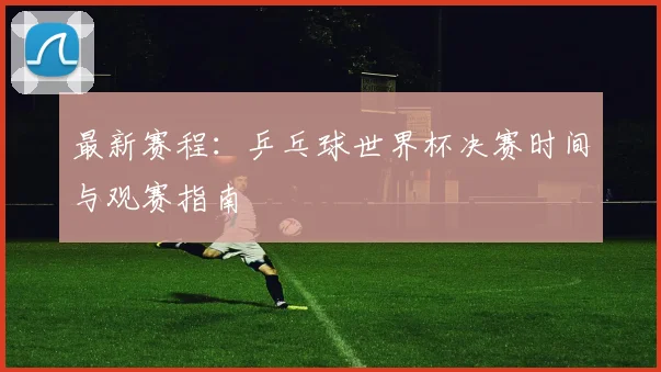 最新赛程：乒乓球世界杯决赛时间与观赛指南
